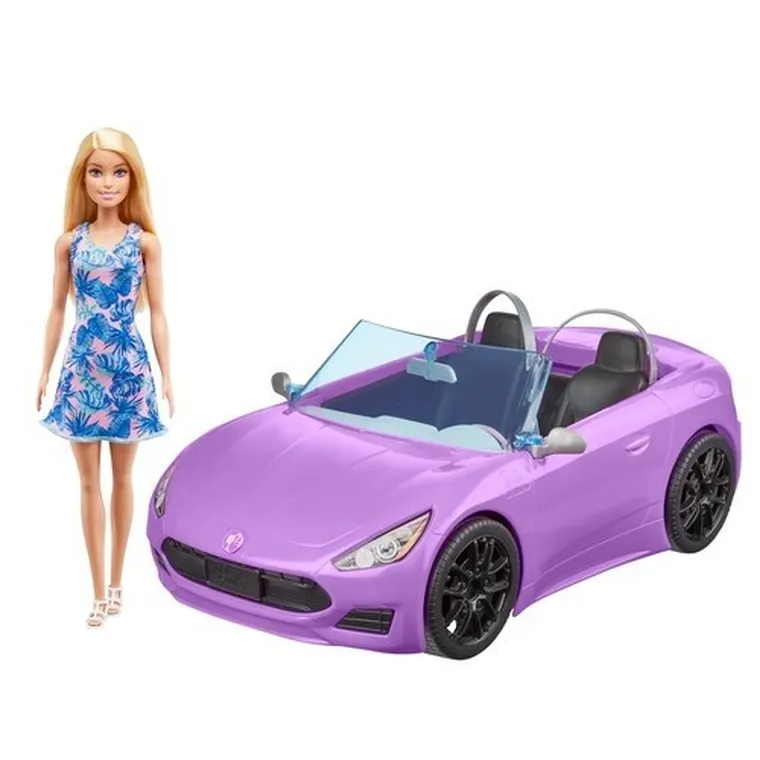 Barbie, Cabriolet, masina si papusa, set de joaca