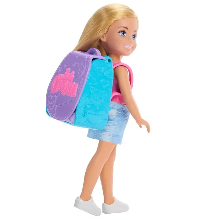 Barbie, Chelsea cu rucsac, Cupcake, set cu papusa si accesorii