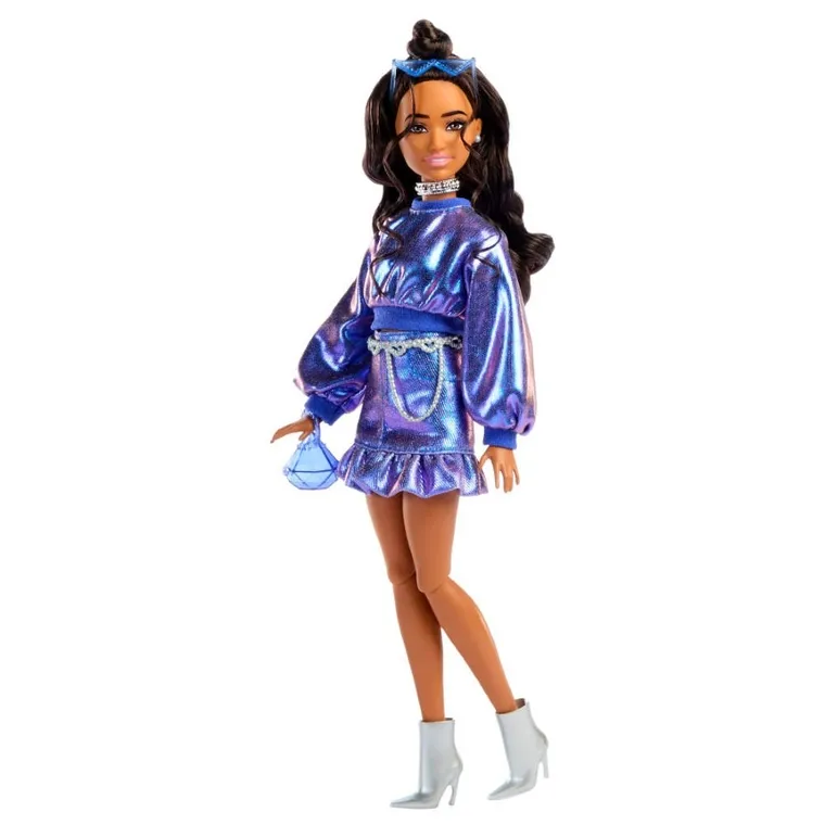 Barbie, Deluxe Style, papusa, set albastru