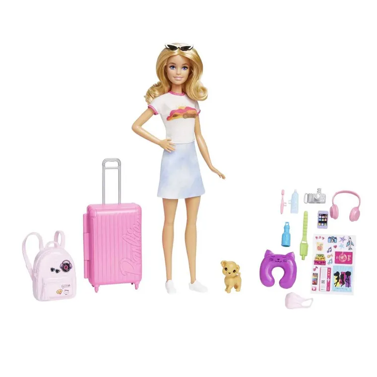 Barbie, set cu papusa Malibu si accesorii