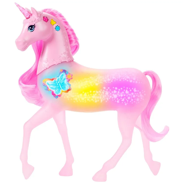 Barbie, Sparkle Lights Unicorn, jucarie interativa
