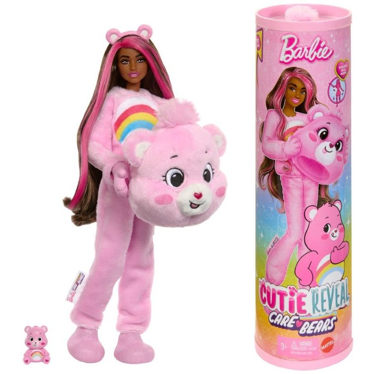 Barbie x Care Bears, Cutie Reveal, papusa Cheer Bear