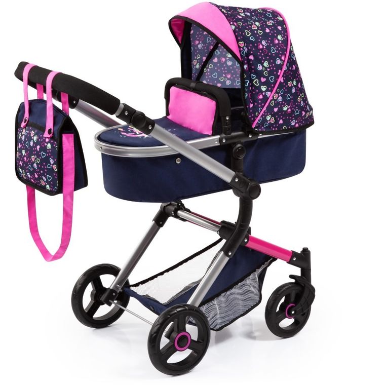 Bayer Design, Combi Neo Vario, carucior multifunctional pentru papusi, bleumarin-roz