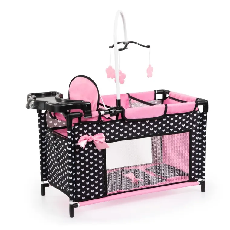 Bayer Design, Multi Bed, patut pentru papusi, negru-roz