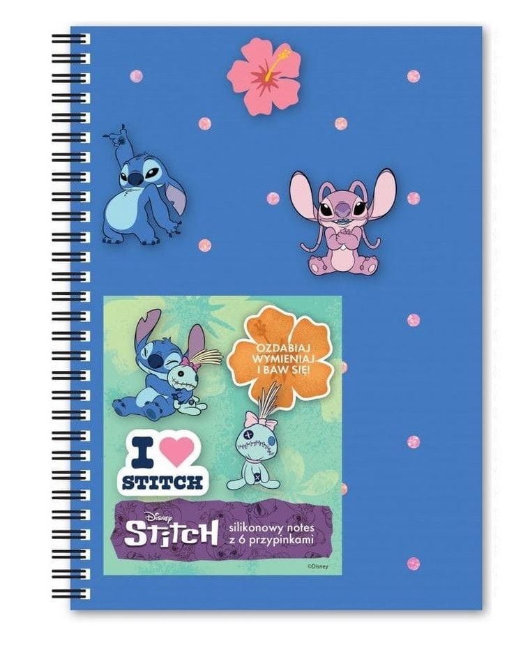 Beniamin, Lilo si Stitch, caiet spiralat, A5, 80 fo, cu grila, albastru, 1 buc.