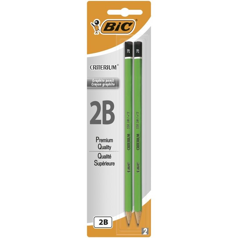 Bic, creioane fara guma de sters, 2B, 2 buc.