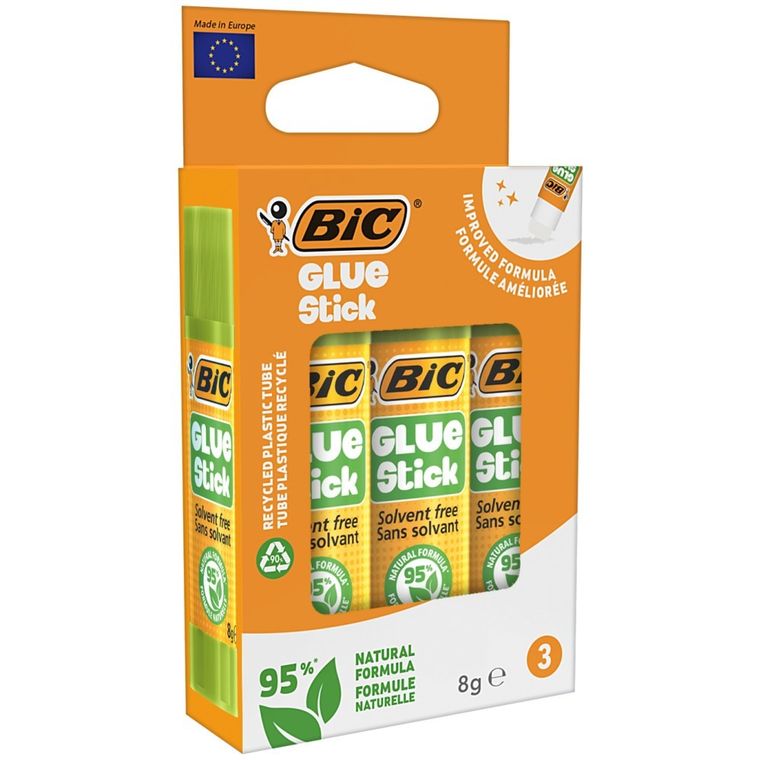 Bic, Glue Stick, lipici, 8g, 3 buc.