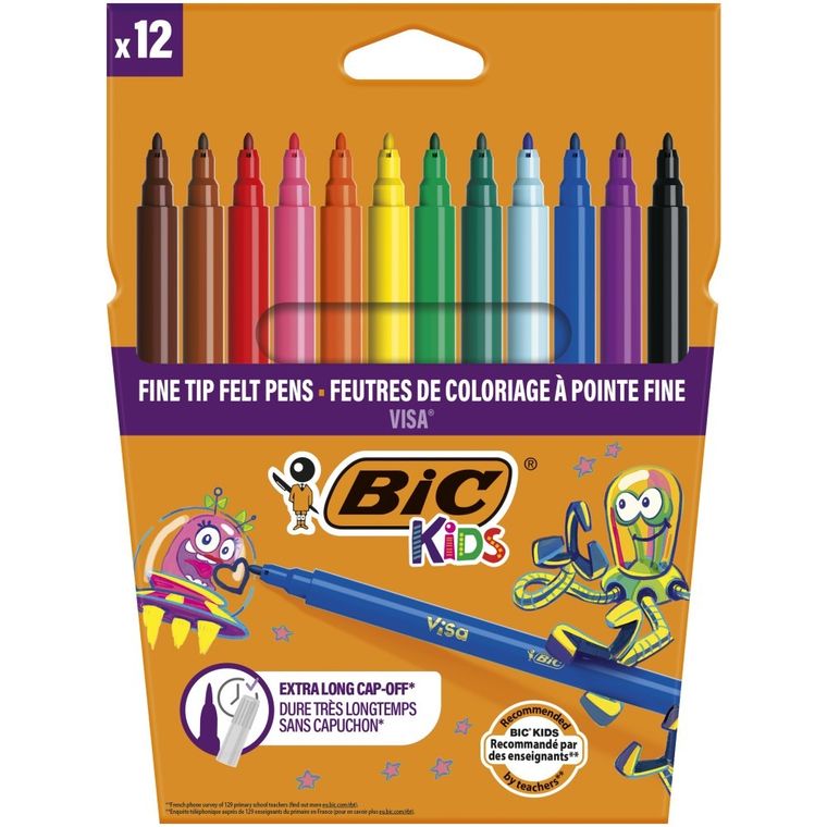 Bic, Kids Kid Visa, carioci, 12 culori