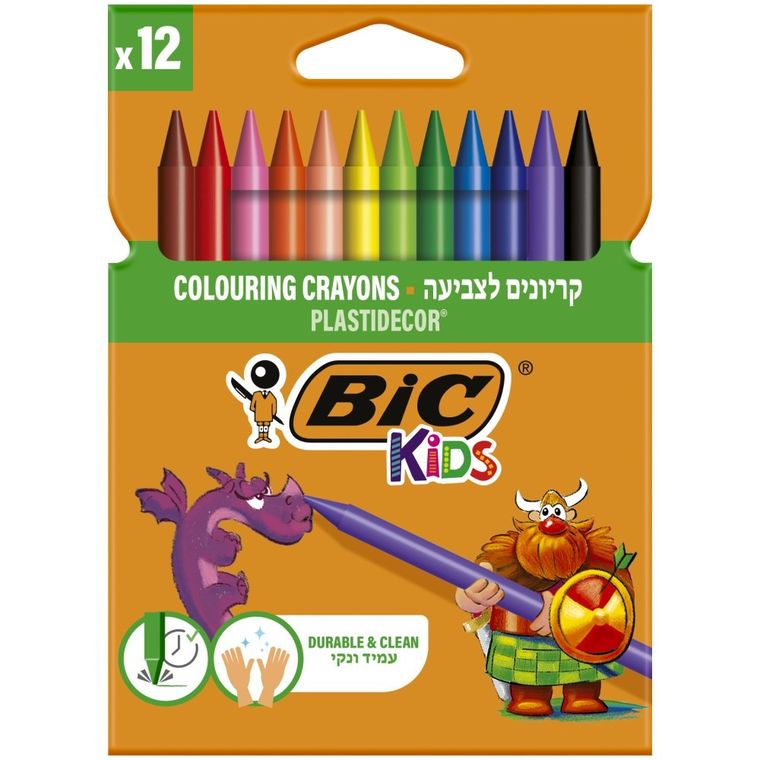 Bic, Kids, Plastidecor, creioane cerate, 12 culori
