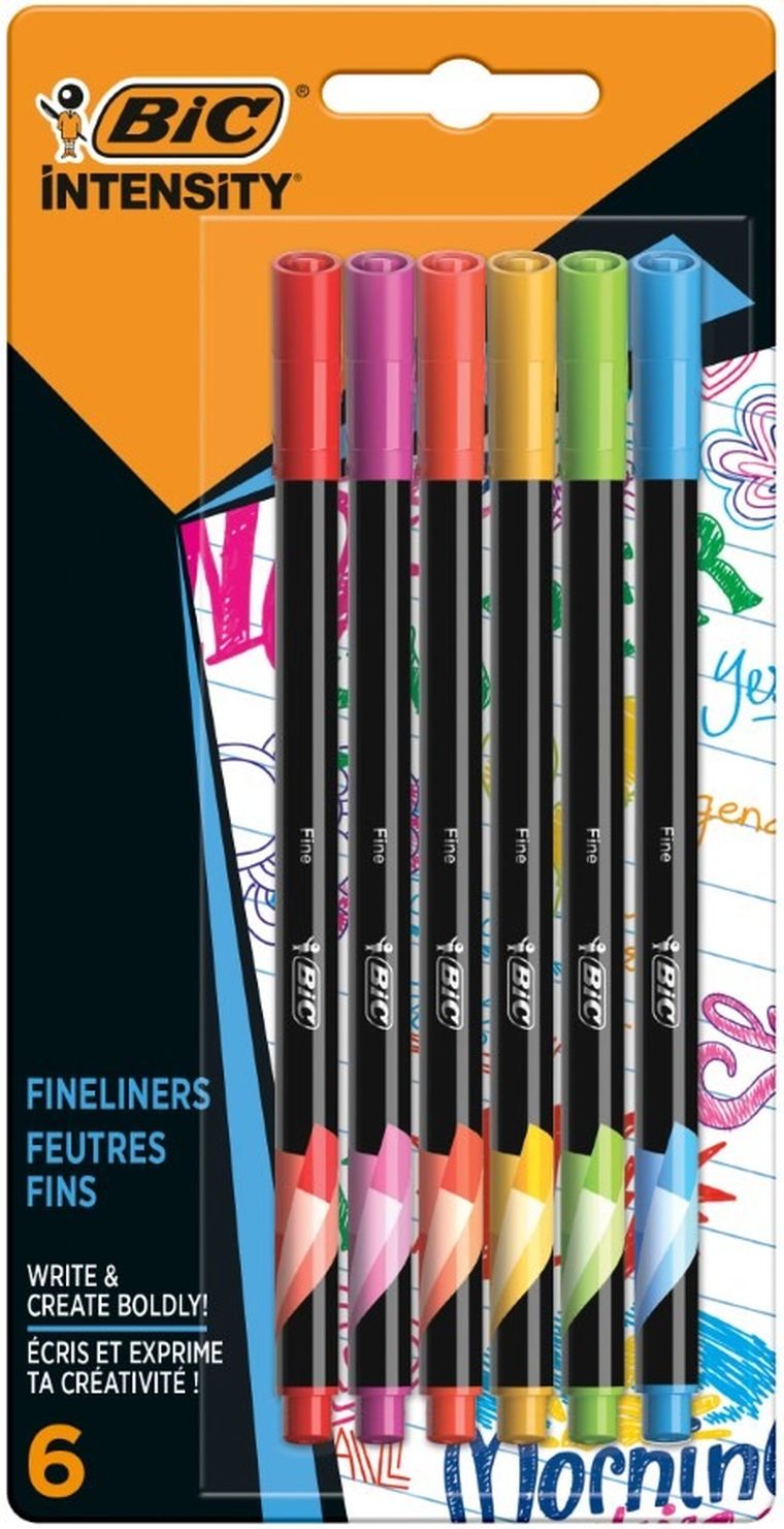 Bic, Rainbow, liner, 6 culori