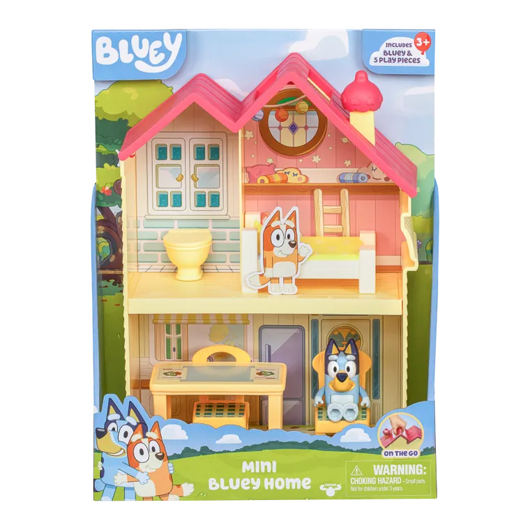 Bluey, casuta de familie, set cu figurina