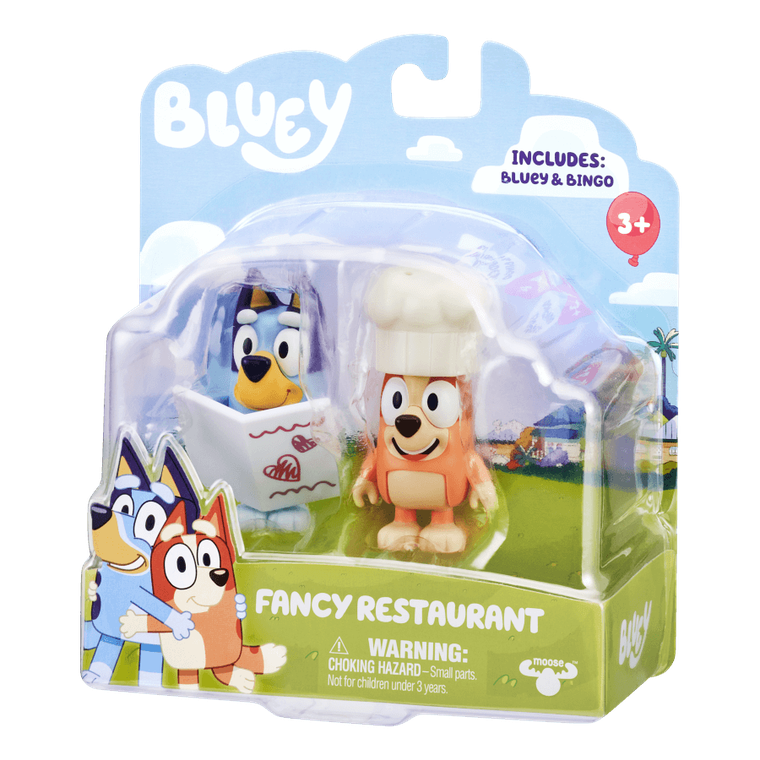 Bluey, Restaurant de lux, set cu figurine, 2 buc.