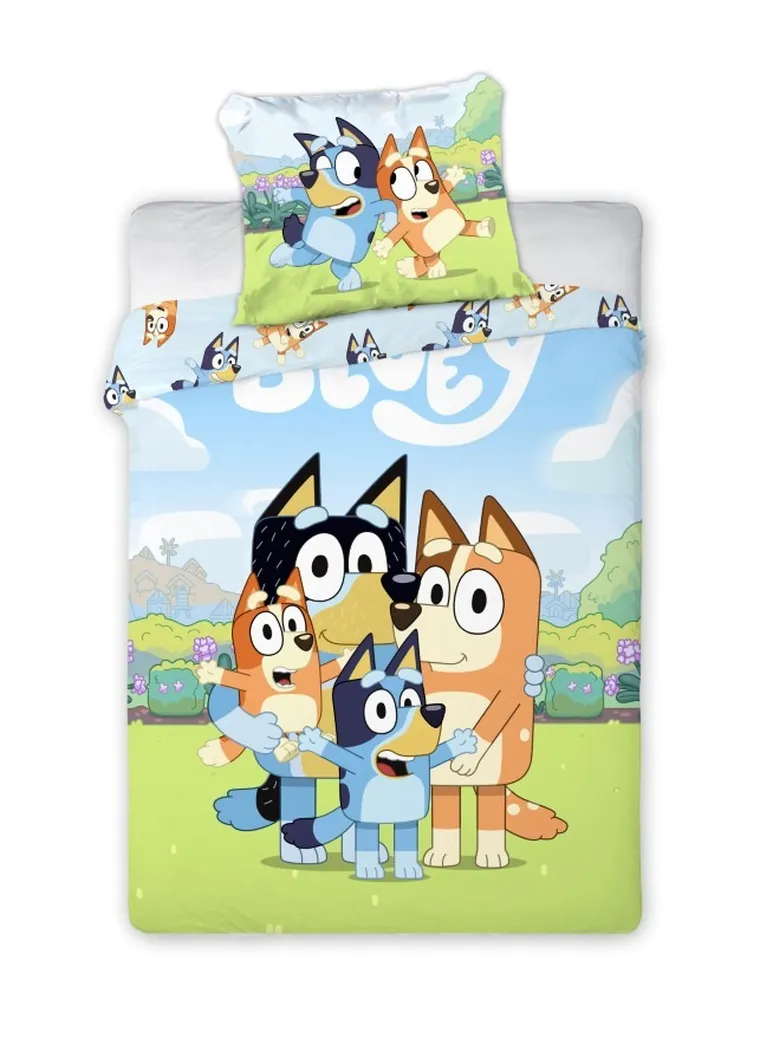 Bluey, set lenjerie de pat single, 100-135 cm