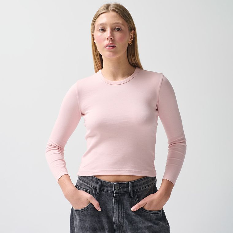 Bluza cu maneca lunga roz NOWEAR