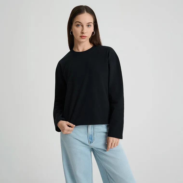 Bluza cu maneca lunga si croiala lejera NOWEAR