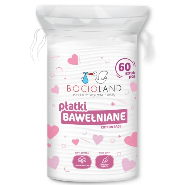 Bocioland, dischete cosmetice din bumbac, 60 buc.