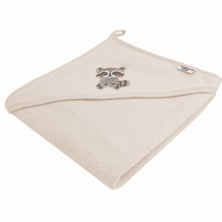Bocioland, Raton, prosop de baie din bumbac cu gluga, 100-100 cm