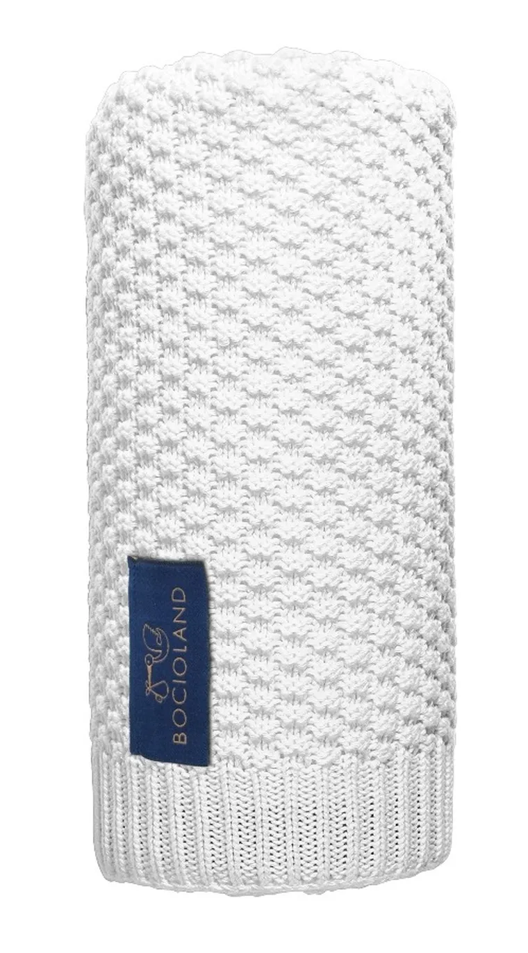 Bocioland, Roma, patura din bambus, alb, 80-100 cm