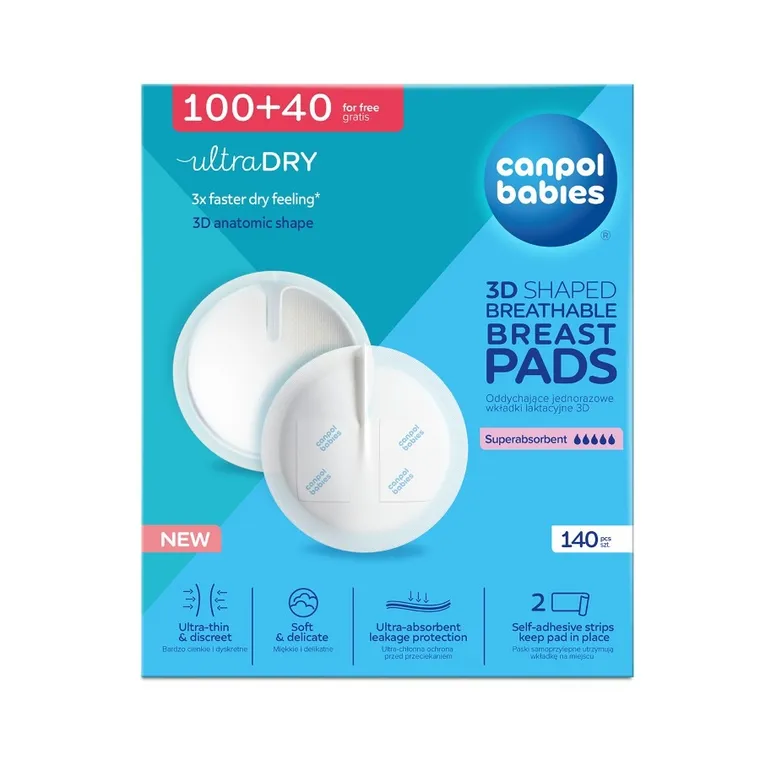 Canpol babies, absorbante pentru san, 140 buc.