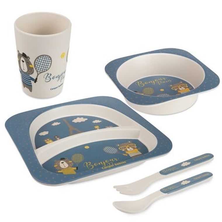 Canpol babies, Bonjour Paris, set de vase cu cana, bleumarin