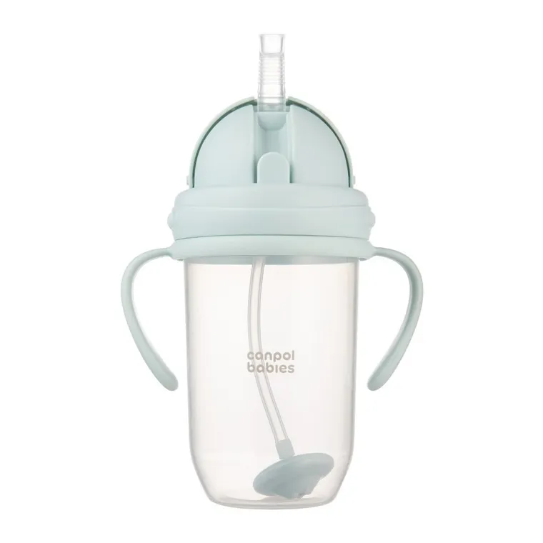 Canpol babies, cana anti-varsare si pai cu greutate, verde, 270 ml