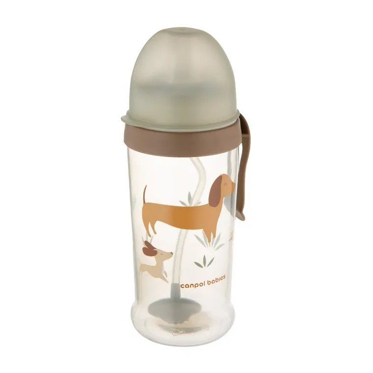 Canpol babies, Catelusi, sticla anti-varsare si pai cu greutate, 350 ml