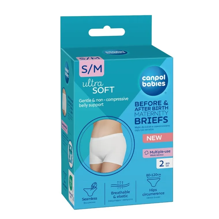 Canpol babies, chiloti pentru femeile insarcinate si postpartum, marime S/M, 2 buc.