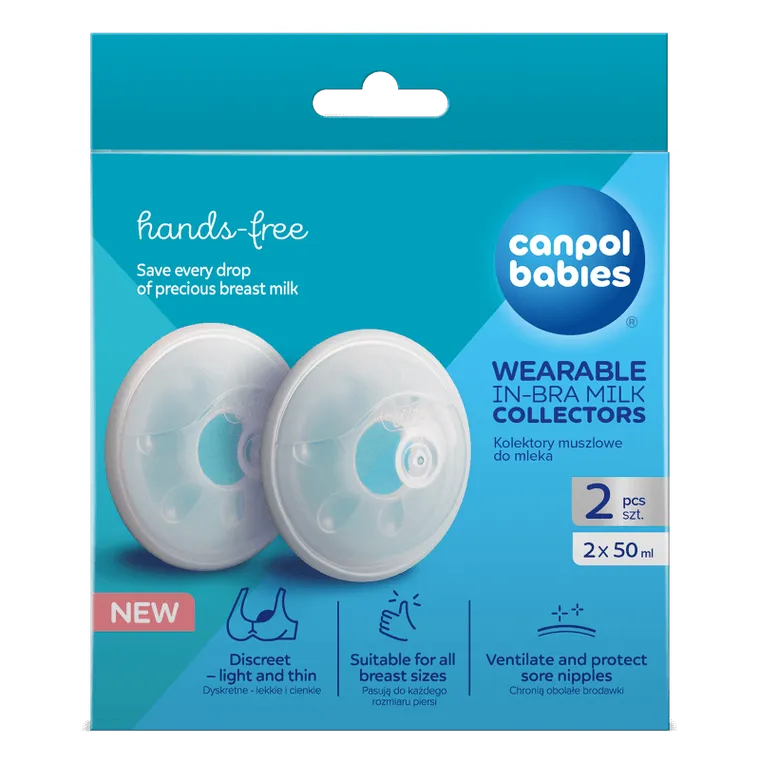 Canpol babies, cupe colectoare tip scoica pentru laptele matern, 2 buc.