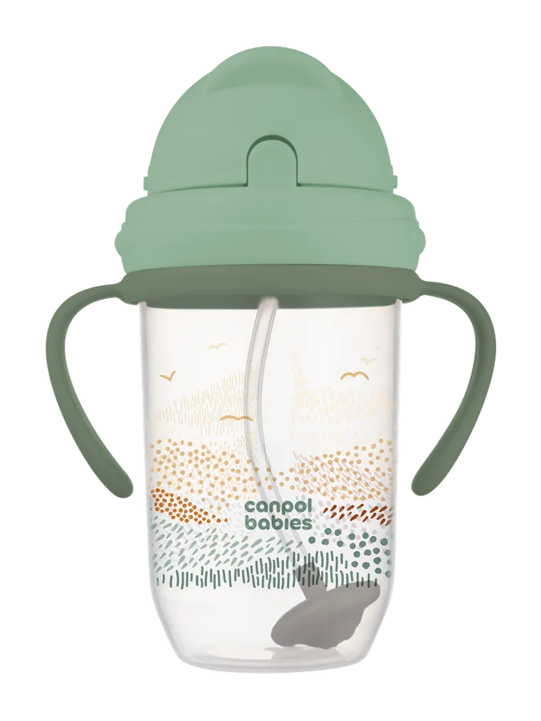 Canpol babies, Mountains, cana anti-varsare si pai cu greutate, verde, 270 ml