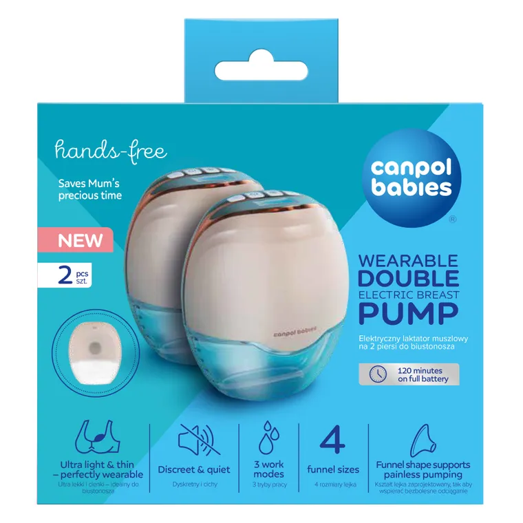 Canpol babies, pompa de san electrica dubla Hands-Free, tip scoica