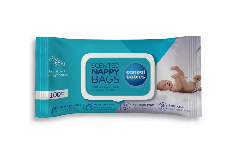 Canpol babies, pungi parfumate pentru scutece folosite, 100 buc.