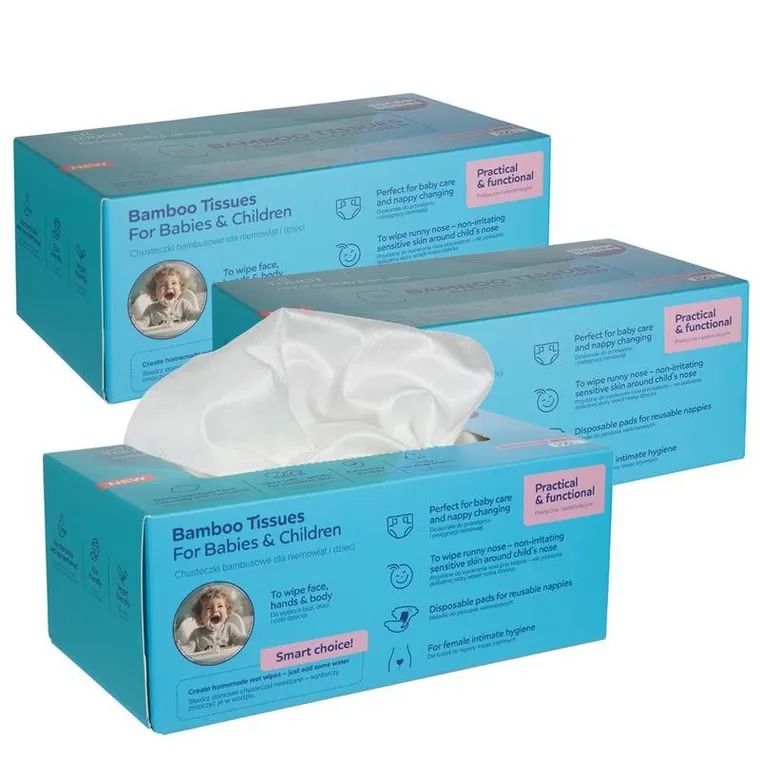 Canpol babies, servetele din bambus pentru bebelusi, 3-100 buc.