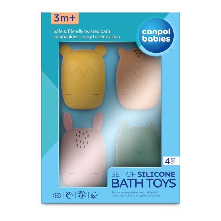 Canpol babies, set jucarii de baie demontabile din silicon