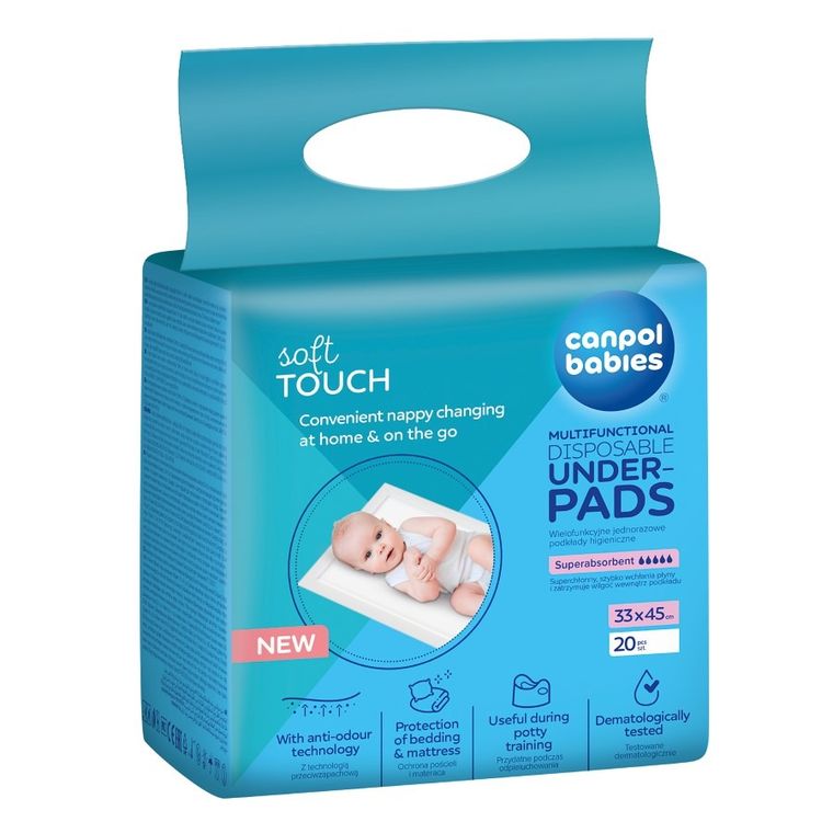 Canpol babies, tampoane sanitare multifunctionale, 33-45 cm, 20 buc.