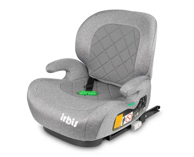 Caretero, Irbis, i-Size, scaun auto, inaltator, gri melanj, 125-150 cm