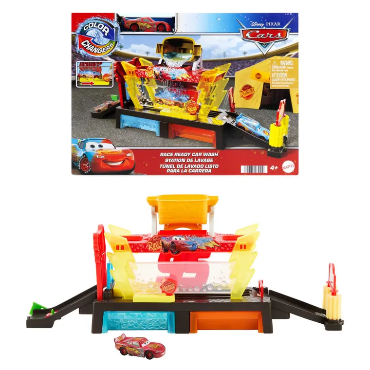 Cars, Race Ready Car Wash, set de joaca cu masina