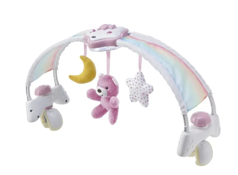 Chicco, First Dreams, Panel Rainbow Sky, lumina de veghe cu muzica, roz