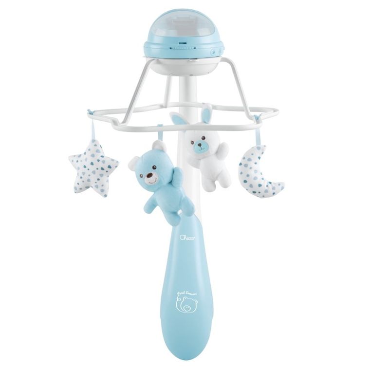 Chicco, First Dreams, Rainbow, Carusel pentru patut 3in1, albastru