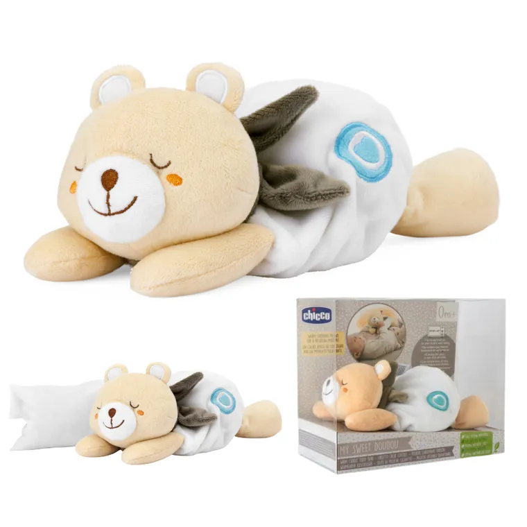 Chicco, My Sweet Dou Dou, Warm Cuddle Teddy Bear, jucarie de plus, perna termica