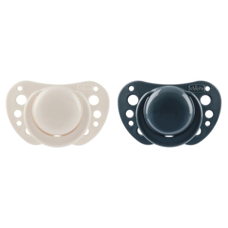 Chicco, Physioforma Air, suzeta din silicon, albastru, 6-16m, 2 szt.