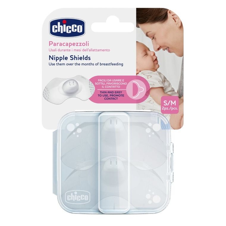 Chicco, protectiile din silicon pentru mamelon, marime S-M, 2 buc.