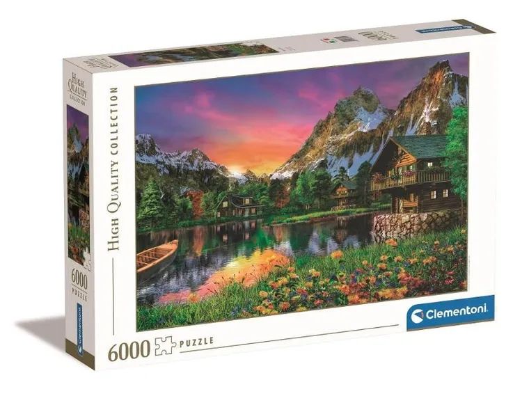 Clementoni, HQ Alpine lake, puzzle, 6000 piese
