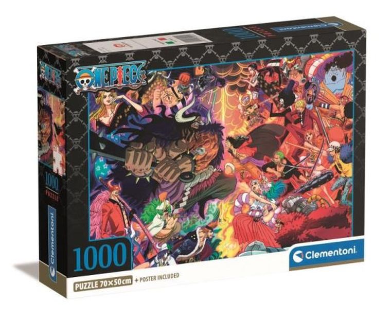 Clementoni, One Piece, Anime, puzzle + poster, 1000 piese