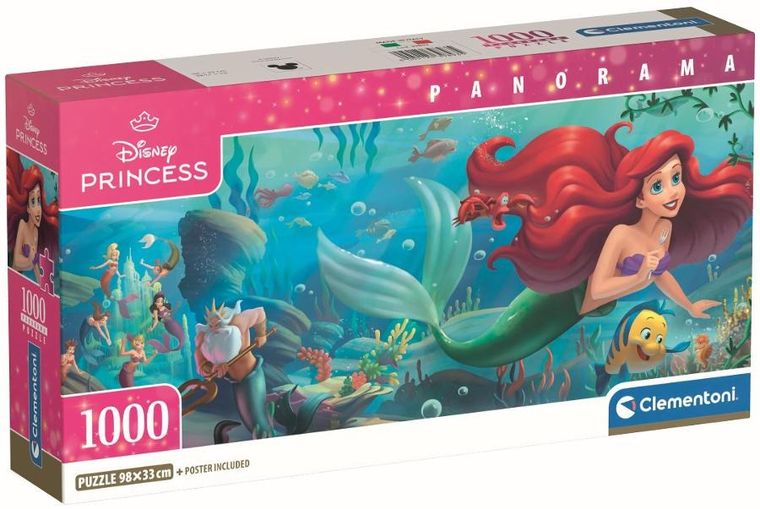 Clementoni, Panorama, The Little Mermaid, puzzle, 1000 piese
