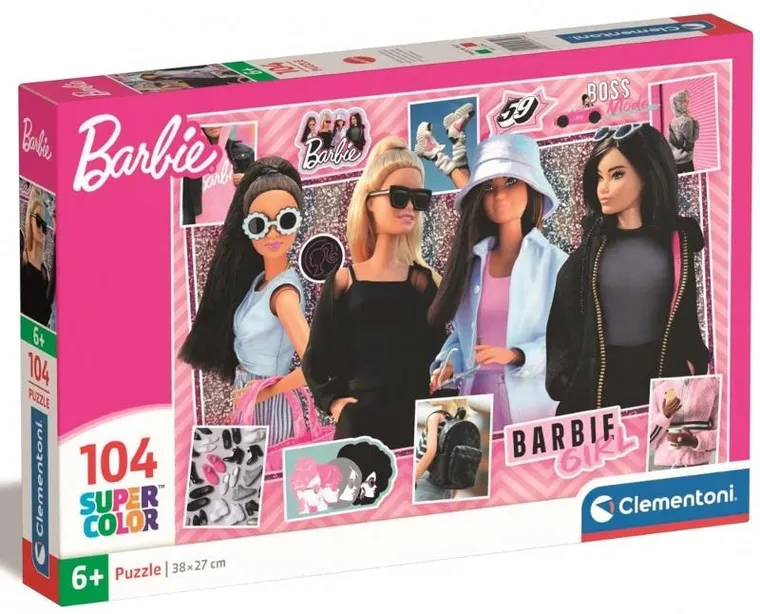 Clementoni, Super Color, Barbie, puzzle, 104 piese