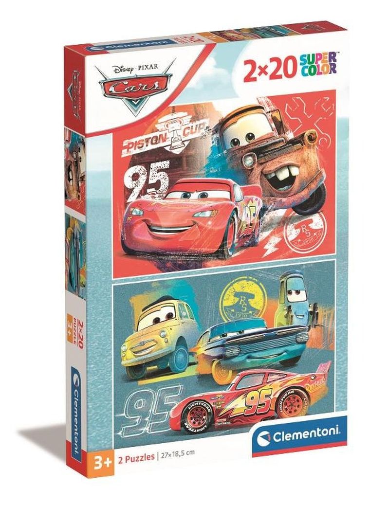 Clementoni, Super Color, Cars, puzzle, 2-20 ementów