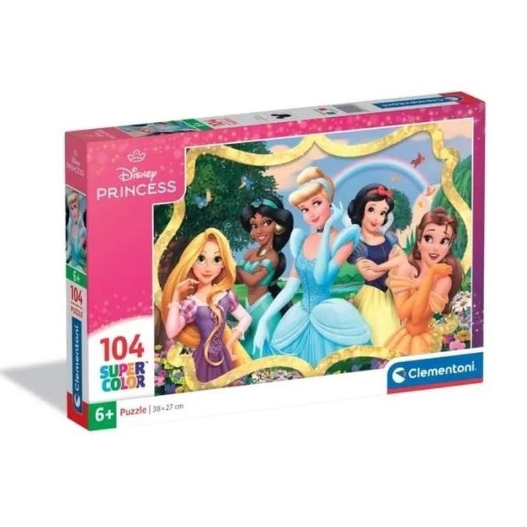 Clementoni, Super Color, Disney Princess, puzzle, 104 piese