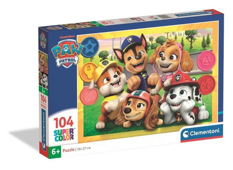 Clementoni, Super Color, Paw Patrol, puzzle, 104 piese