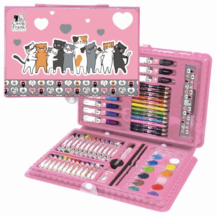 Cleo si Frank, set creativ de arta, 71 elemente, pisica