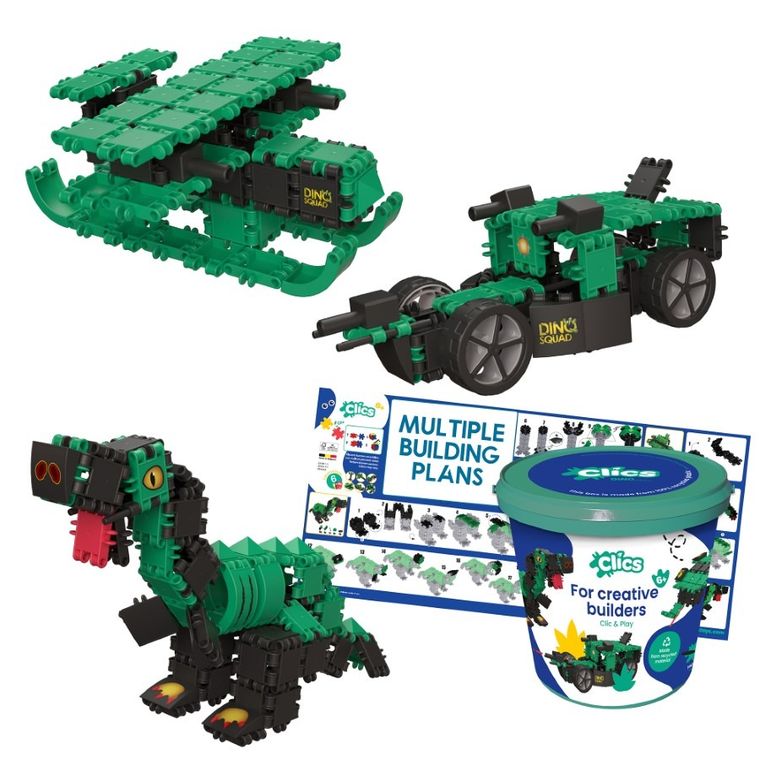 Clics Toys, Clics, Dino Squad, set de constructie, 6 in 1